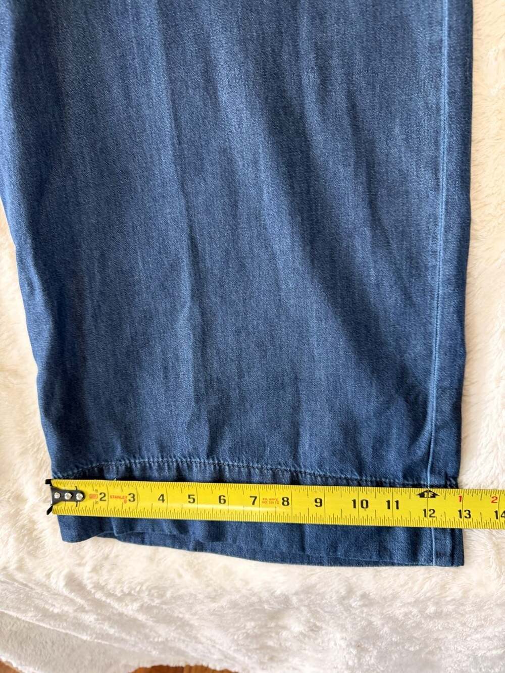 Crown & Ivy Wide Leg Denim Pants 18W Dark Wash Stretch - Picture 7 of 8